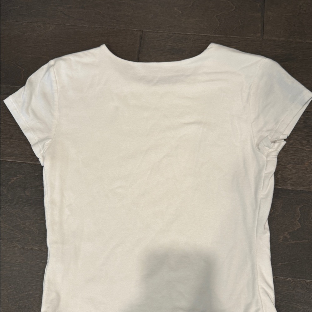 Pink Rose Modal Blend Tee in Cream - Picture 3 of 3
